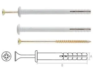 Дюбель-гвоздь 6х40 мм полипропилен гриб (200 шт в карт. уп.) STARFIX