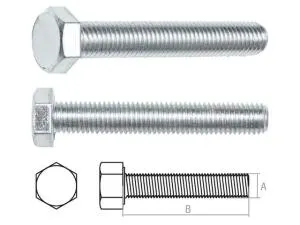 Болт М20х40 мм шестигр., цинк, кл.пр. 5.8, DIN 933 (5 кг) STARFIX