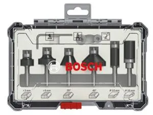 Набор кромочных фрез 6 мм (6шт) BOSCH (Набор фрез 6мм. 6шт.)