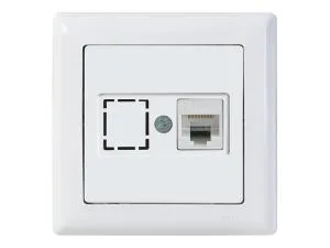 Розетка компьютерная 1xRJ45 (Cat6, скрытая) белая, DARIA, MUTLUSAN ((RJ 45)   8-pin, соединения типа 568A или 568B)