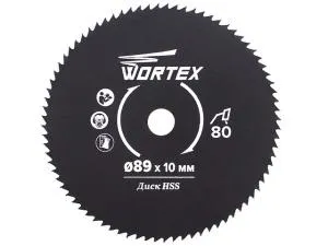 Диск пильный по металлу 89x10 мм 44 зуб. HS S044 M WORTEX для HS 2865