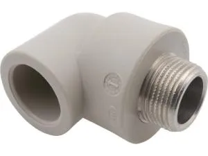 Колено ПП комб. нар. 25x1/2" сер. FV Plast