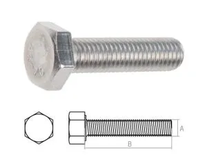 Болт М6х30 шестигр., нерж.сталь (А2), DIN 933 (200 шт в уп.) (STARFIX)