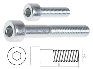 Винт М6х40 мм с внутр. шестигр., цинк, кл.пр. 8.8, DIN 912 (5 кг) STARFIX