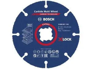 Круг отрезной 125х2.5x22.2 мм дерево, пластик, гипсокартон X-LOCK Carbide BOSCH ( прямой)