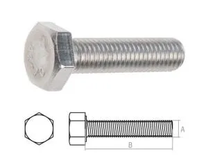 Болт М16х60 шестигр., нерж.сталь (А2), DIN 933 (25 шт в карт. уп.) (STARFIX)