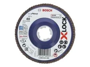 Круг лепестковый 125х22.2 мм G40 плоский BEST FOR METAL X-LOCK BOSCH