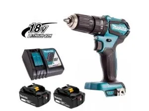 Аккум. ударная дрель-шуруповерт MAKITA LXT DHP 483 RTJ MAKPAC (18.0 В,  5.0 А/ч Li-Ion, 40 Нм, шурупы до 36 мм, сверление в металле до 13 мм)